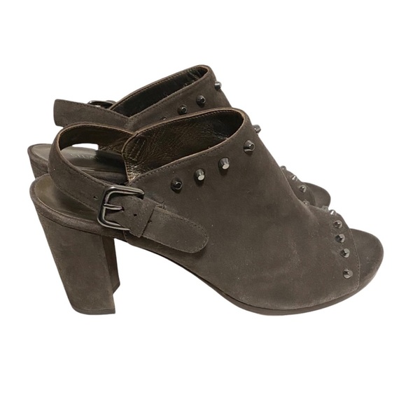 Stuart Weitzman suede studded accents sling back sandals size 9 #SW06989 - Picture 1 of 6